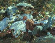 John Singer Sargent Group with Parasols Norge oil painting reproduction